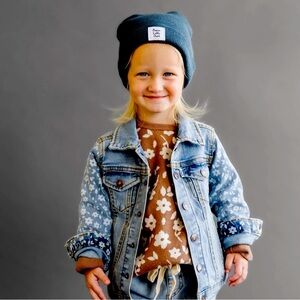 Floral Denim Jacket size 18 months